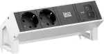 Bachmann DESK2 2x CEE 7/3 1x USB-C 45W 0,2m nerūdijančio plieno stalinis maitinimo modulis