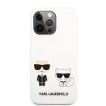 Karl Lagerfeld Apple iPhone 13 Pro Choupette Liquid Silicone Case White