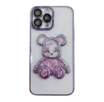 iLike Apple iPhone 14 Pro Silicone Case Print Desire Bear Purple