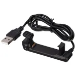 Akyga AK-SW-19 USB įkrovimo kabelis su spaustuku Garmin Forerunner 220, 1 m, juodas