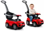 LEAN CARS 614W Vaiki&scaron;kas stumiamas automobilis su tėvų rankena - Raudonas