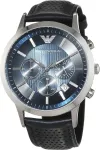 Armani AR2473 Vyri&scaron;kas Chronografo Laikrodis 43mm Nerūdijantis Plienas Mėlynas Ciferblatas
