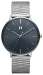 MVMT vyrų automatinis laikrodis 28000089-D, 42 mm nerūdijančio plieno korpusas, juodas odinis dirželis