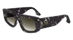 Victoria Beckham VB670S-010 moteri&scaron;ki akiniai nuo saulės, dideli kvadratiniai rėmeliai, juodas acetatas, pilki lę&scaron;iai, 54 mm