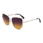 LIU JO moteri&scaron;ki drugelio formos akiniai nuo saulės LJ159S5816716 &ndash; Havana Brown acetatinis rėmelis su rudais gradientiniais polikarbonato lę&scaron;iais, 58 mm lę&scaron;io plotis, 100 % UV400 apsauga