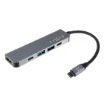 USB-C stotelė FIXED FIXHU-MN-GR 5 prievadų mini ne&scaron;iojamiesiems ir plan&scaron;etėms
