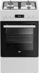 Kombinuota dujinė viryklė su elektrine orkaite BEKO FSM51339DWDS 50 cm, balta, energijos klasė A