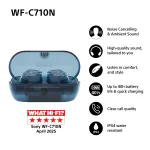 Sony WF-C710N (WFC710NL.CE7) True Wireless ki&scaron;amosios ausinės, Bluetooth, triuk&scaron;mo mažinimas, Glass Blue