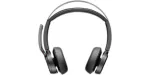 HP Poly Voyager Focus 2 USB-C-C ausinės + USB-C/A adapteris + įkrovimo stovas
