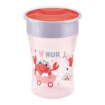 NUK Magic Cup 230 ml raudonas 360&deg; gėrimo kra&scaron;telis mokomasis puodelis kūdikiams nuo 8 mėn., nesandarus, be BPA, tinkamas plauti indaplovėje