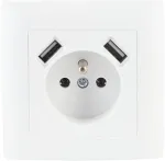 VCX WESA LC 13A lizdas su USB įkrovikliu, baltas