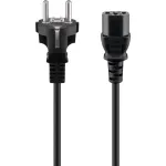 Wentronic Goobay Kaltger&auml;te Anschlusskabel, 1,5 m, Schwarz - Typ F (Typ F, CEE 7/7) > Ger&auml;tebuchse C13 (Kaltger&auml;teanschluss) (68605)