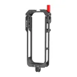 PULUZ PU759B Aliuminio lydinio apsauginis narvas, skirtas Insta360 X5 veiksmo kamerai, su 1/4 colio-20 sriegiais ir &scaron;alto bato laikikliu