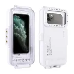 PULUZ PU9010W vandeniui atsparus dėklas iPhone &ndash; 45 m povandeninis korpusas, baltas