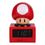 Paladone Super Mario Super Mushroom ikoninis žadintuvas &ndash; skaitmeninis LCD, USB maitinimas, oficialūs Nintendo garso efektai, raudonas/baltas