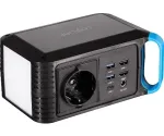 LogiLink Portable Power Station 80W, 256Wh LiFePO4 su 60W USB-C PD, gryno sinusinio bangos AC