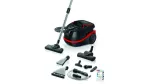 Cikloninis dulkių siurblys Bosch Serie 4 BWD421POW &ndash; sausas ir &scaron;lapias valymas, 2100 W, HEPA, 12 m spindulys, teleskopinis vamzdis