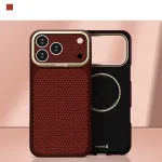 Evelatus Apple iPhone 18 Pro Max Carbon Premium Edition MagSafe dėklas Burgundijos