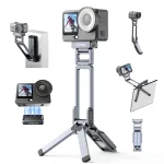 ULANZI MA37 magnetinis mini trikojis su rankena, skirtas DJI Osmo Action 6 Nano Arca-Swiss, pilka