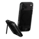CARE by PanzerGlass Kickstand dėklas Smokey su juodu MagSafe, skirtas iPhone 17 Pro Max