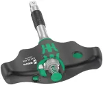 Wera 411 A RA adapterinis atsuktuvas su skersine rankena ir terk&scaron;le, 1/4 col.