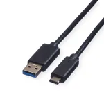 ROLINE GREEN USB 3.2 Gen 1 kabelis, USB A-C, ST/ST, juodas, 2 m (11.44.9012)