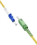 WENTRONIC Goobay 59651 OS2 vienmodis optinis pateikimo kabelis SC/APC į LC/UPC, 5 m, geltonas, LSZH