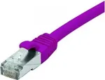 EXERTIS CONNECT Cat. 6 F/UTP komutacinis kabelis, PoE, be halogenų, violetinis, 15,0 m su fiksatoriaus apsauga 854416