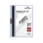 DURABLE Duraclip 2200-06 A4 dokumentų segtuvas su spaustuku, polipropilenas, mėlynas
