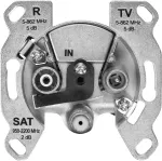 TechniSat TECHNIPRO SV600 V2 3 angų antenos sieninė rozetė su DC diodų atskyrimu (TV, radijas, SAT) 0004/3075