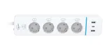 ALLNET ESP32 WiFi i&scaron;manusis prailgintuvas ALL3079-4, 4 kintamosios srovės lizdai, 2x USB-A ir 1x USB-C, energijos stebėjimas