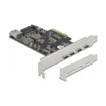 Delock PCI Express x4 plėtimo kortelė su 4 x USB Type-C + 1 x USB Type-A - SuperSpeed USB 10 Gbps - Low Profile, USB valdiklis