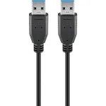 Wentronic Goobay USB 3.0 SuperSpeed laidas, juodas, 1,8 m &ndash; USB 3.0 ki&scaron;tukas (A tipas) > USB 3.0 ki&scaron;tukas (A tipas) (93928)