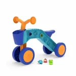 Chillafish Itsibitsi 4 ratų važiuoklė su krep&scaron;eliu, mėlyna/oranžinė, 1-3 metų