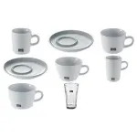 Melitta Latte Macchiato stiklinės M-Cups, 330 ml, &scaron;vino kristalas, 130 mm auk&scaron;čio - 12 vienetų (18990)