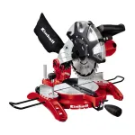 Einhell TC-MS 2513 L skersinio pjovimo staliaus pjūklas su slankiojančiu mechanizmu, 1600 W, 250 mm diskas, lazerinis taikiklis, raudonas