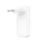Fixed Slim 2xUSB-C kelioninis įkroviklis 65W GaN PD baltas