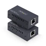 HDMI prailgintuvas per CAT5e/CAT6, 4K 60Hz, iki 60 m, siųstuvas ir imtuvas, maitinimas per kabelį, kompakti&scaron;kas