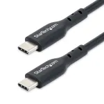 USB-C laidas 3m (9.8ft) StarTech.com USB 2.0, 60W 3A Power Delivery, TPE apvalkalas, juodas