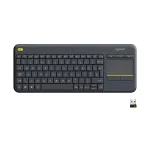 Logitech Wireless Touch Keyboard K400 Plus - Tastatur - drahtlos - 2.4 GHz - Schweizer - Schwarz