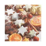 PAPSTAR &ldquo;Cinnamon Stars&rdquo; kalėdinės servetėlės 330 x 330 mm, spausdintos, 1/4 lankstymo, 3 sluoksnių