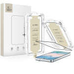 Tech-Protect Quick Set AR+ antiatspindintis grūdintas stiklas, skirtas Samsung Galaxy S26, juodas