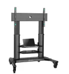 Mobilus TV stovas ONKRON TS2771-B 40&ndash;80 colių televizoriams, juodas, ratukinis grindų stovas
