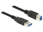 Juodas Delock 85068 USB 3.0 kabelis, A tipo ki&scaron;tukas į B tipo ki&scaron;tuką, 2 m