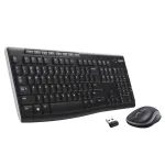 LOGITECH Wireless Desktop MK270 &ndash; belaidis klaviatūros ir pelės rinkinys, QWERTY US Int, juodas