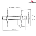 Maclean Mc-668 Pakreipiamas sieninis laikiklis, iki 40 kg, VESA 100x100&ndash;600x400