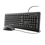 Trust Primo klaviatūra su pele, biuro, USB, voki&scaron;kas i&scaron;dėstymas, juoda