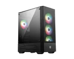 Korpusas MSI MAG FORGE 112R Midi Tower Juodas su Grūdintu Stiklu, 3x120mm Priekiniai Ventiliatoriai, ATX/Micro-ATX/Mini-ITX
