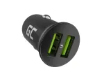 Green Cell GC PowerRide Nano36 CADM-GC-36AA automobilinis krovikliukas 36 W 6 A, 2 &times; USB-A, spartusis krovimas Ultra Charge, 12/24 V, juodas