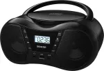Sencor SPT 2300 BK ne&scaron;iojama muzikos sistema boombox su CD, MP3, USB, Bluetooth, FM radiju ir AUX, 4 W, juoda